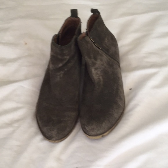 Lucky Brand Shoes - Lucky Brand Suede Booties Basel Double ZIP
